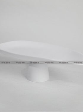 水果盘轻奢高客厅茶盘高托脚艺术展示盘软几装高级感摆件装TD6792