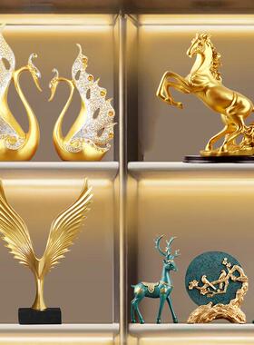 正品北欧现代轻奢高档摆树件家居客工厅视酒柜装饰品软装电脂艺品