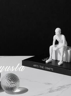 简约轻奢客厅电视柜样板间酒店别墅民宿人物玄关柜子摆件软装饰品