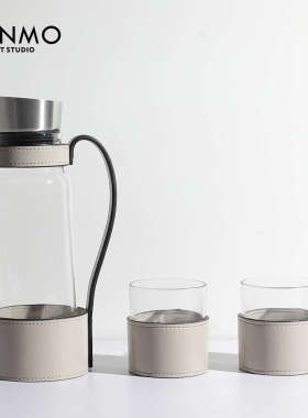 本墨 现代轻奢洛根皮革托盘水具 样板间餐厅厨房水吧台家居摆件