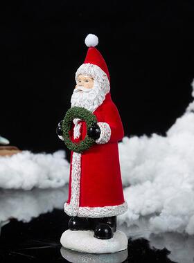 202人5新款圣诞装饰用品树脂诞老公仔桌LY093面件圣摆诞圣节摆饰