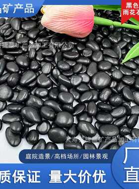 黑色花雨花20230724石园造景工程路景铺观黑色石子黑色精林抛雨石