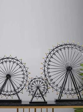 式天摆件复室古摩轮模型家居内电视欧柜装饰品创意OHM服装店橱窗