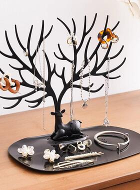 Deer antler tree-shaped creative necklace display stand, ear