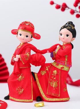 直销新款中式婚礼新郎新娘系列结婚摆件天长地久手办小夜灯送伴手