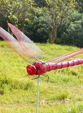 户外花园庭院仿真昆虫蜻蜓树脂雕塑摆件园林景观公园水池装饰小品