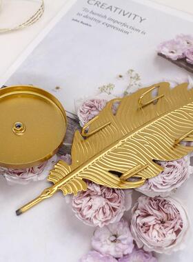 创意迷你欧式金属项链耳饰珠宝首饰展示家居收纳摆件金色