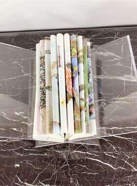 现代简约售楼大处样板间装理石亚克力书架报书1435夹摆件杂志架软