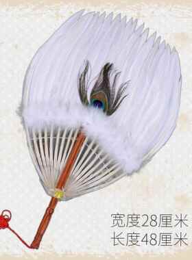 孕妇宝宝羽毛扇子纯手工结实耐用鹅毛扇孔明扇子黑色端午礼品包邮
