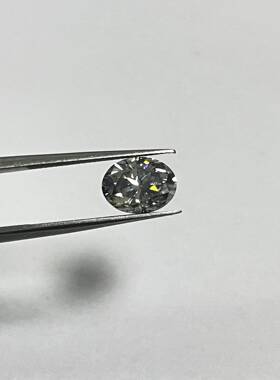 梧州厂家莫桑石灰色蛋型原色莫桑裸石彩色宝石配石首饰配石
