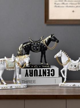 跨境新品美式骏马摆件轻奢家居客厅玄关酒柜电视柜工艺品装饰摆设