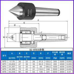 高精度大久数控回转活 加长数控顶针DJ-07018MT2# 3# 4# 5#