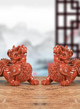 白色实木雕刻钱貔貅实木客厅摆件家居皮丘木质店铺开业送礼品礼物
