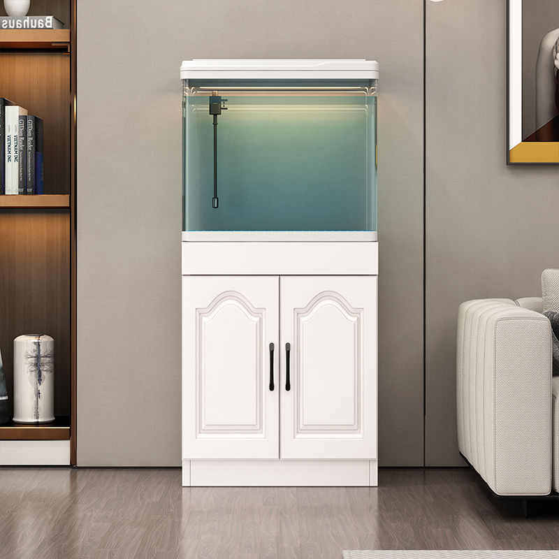 水族箱小型落地鱼缸客厅一体家用中型热弯免换水桌面玻璃带隔层,淘宝优惠券,粉丝福利购,淘宝优惠卷