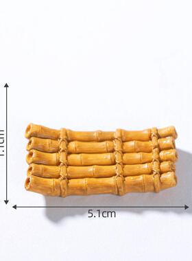 迷你彷真漂浮小船竹筏模型摆件 可下水微景观鱼缸盆景造景DIY装饰