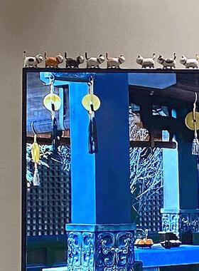 傲娇起司猫咪电视柜电脑背景墙家居装饰品摆件客厅桌面入户玄关