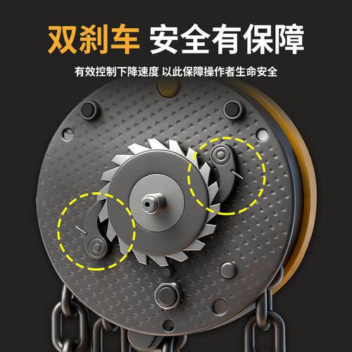 圆形手拉葫芦倒链手拉葫芦1T2TT5T10吨重型手动葫芦起重手拉葫芦 - 图2