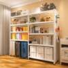 White hollow hole board shelf balcony household storage rack multi-layer living room luggage trolley box storage shelf