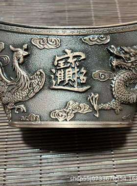 金元宝存钱罐龙凤元宝合金开业摆件送礼龙年桌面招财猫聚财发财树