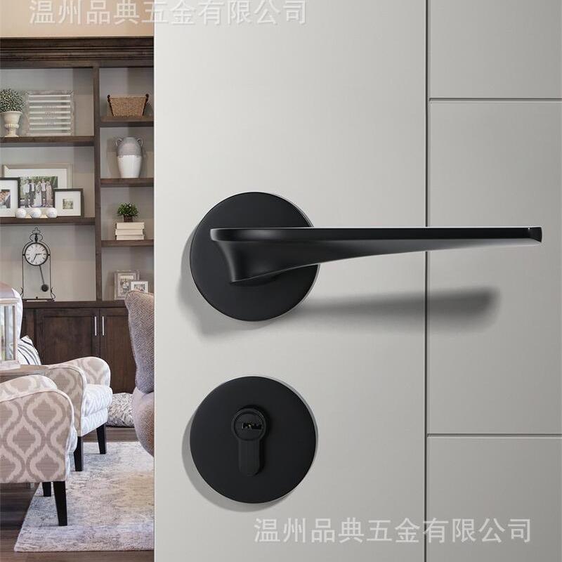 直销简约锌合金卧室门锁磁吸房门锁执手锁XFT-57 - 图0