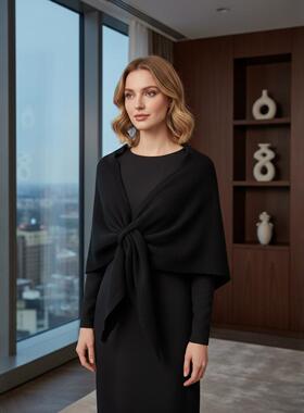 Knitted shawl women's outerwear cardigan scarf bucket