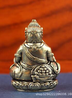 黄铜小黄财神迷你小摆件家居桌面装饰摆件工艺品口袋佛像