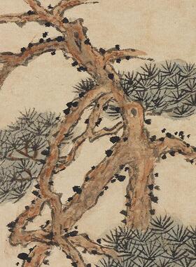 明 文征 征明 品茶图 国画 画真迹高清微喷覆制玄关 茶室 书房 装
