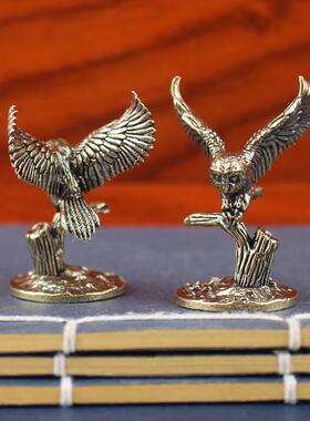 黄铜复古金翅大鹏小摆件桌面饰品摆件家居办公室摆件天使跨境