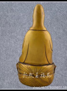 纯铜坐莲观音佛像摆件黄铜观音菩萨风水用品家居装饰工艺品摆件