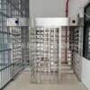Double-channel full-height turnstile, community construction site access control and attendance cross revolving fence gate, prison revolving door