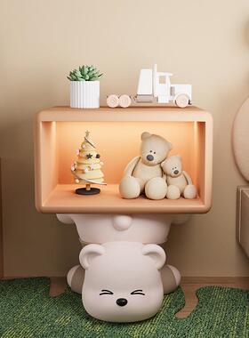 创意卡通SHDK2541儿床童房床头柜女孩代卧室头收纳台现树脂简约家