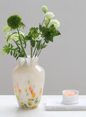 ins风鲜花创意中古花瓶家用餐桌台面电视柜家居客厅仿真花装饰瓶