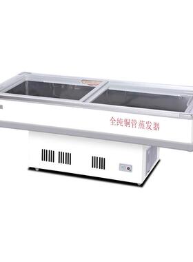 达克斯WD-1400DH商用玻璃门展示柜全铜管推拉门急冻海鲜柜大冰箱