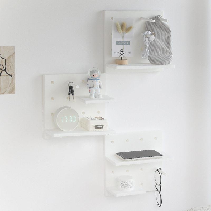 Perforated board storage rack without punching hook on the wall desk hanging storage mini university dormitory god