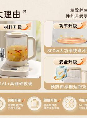 NOWBOX养生壶家用多功能办公室小型电热水壶炖煮一体烧水壶花茶壶