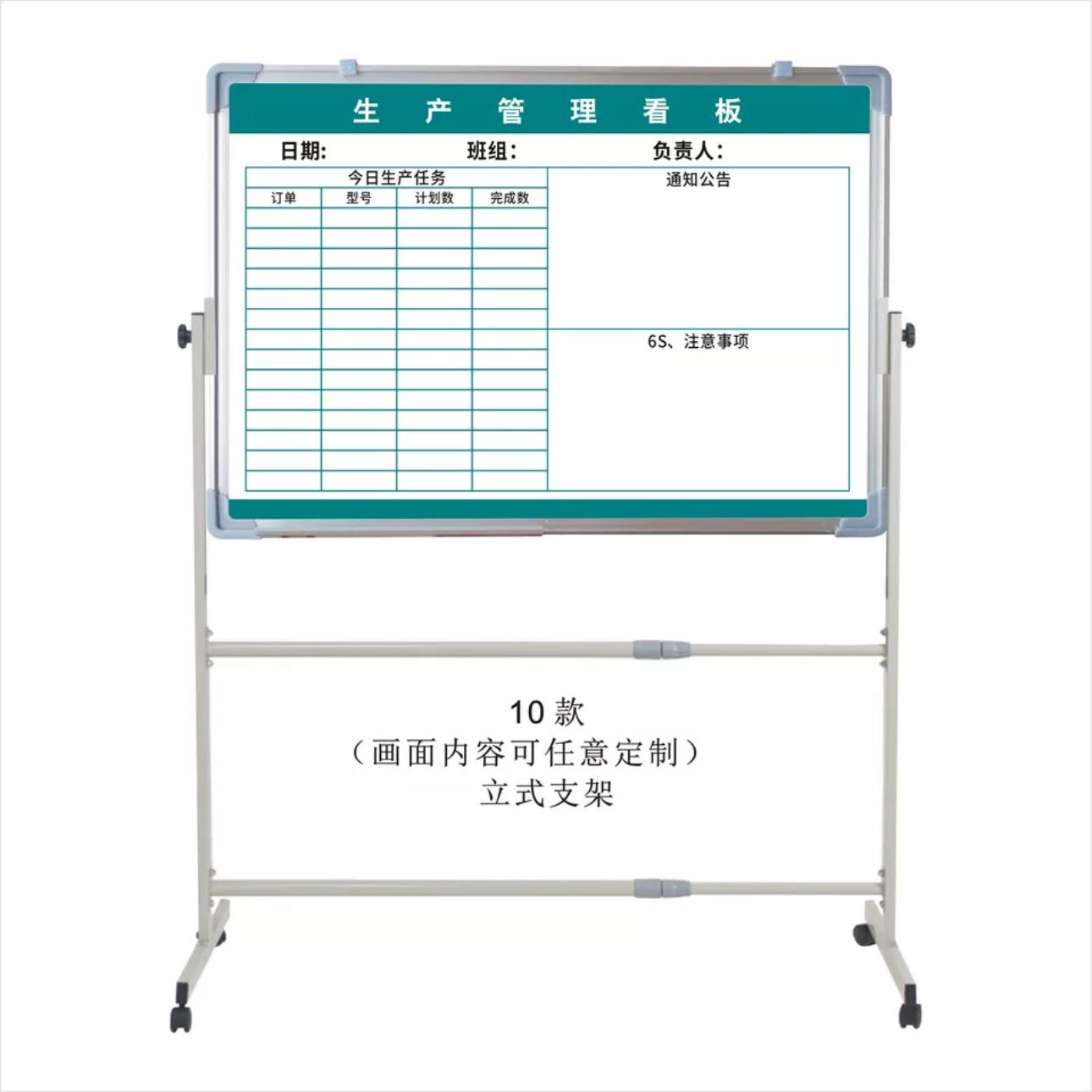 Workshop production management signboard customized content warehouse material location information whiteboard office employee attendance