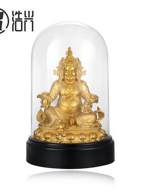 纯铜镀金开财库黄财神像家居办公室供奉摆件铜器工艺品车载摆台