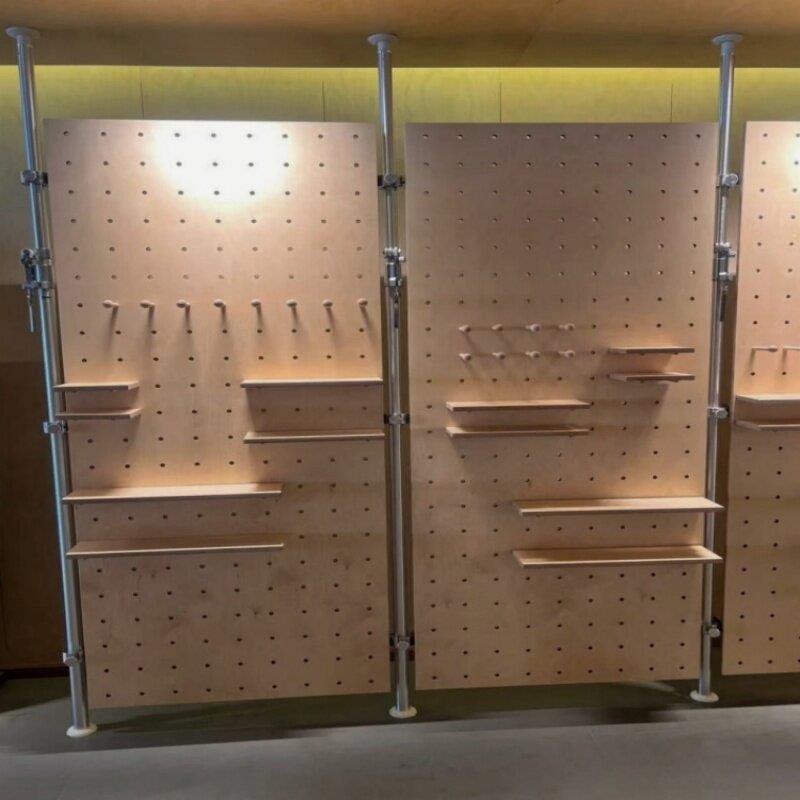 Industrial style marine board sideboard hole board screen partition storage rack decorative storage rack overhead display rack