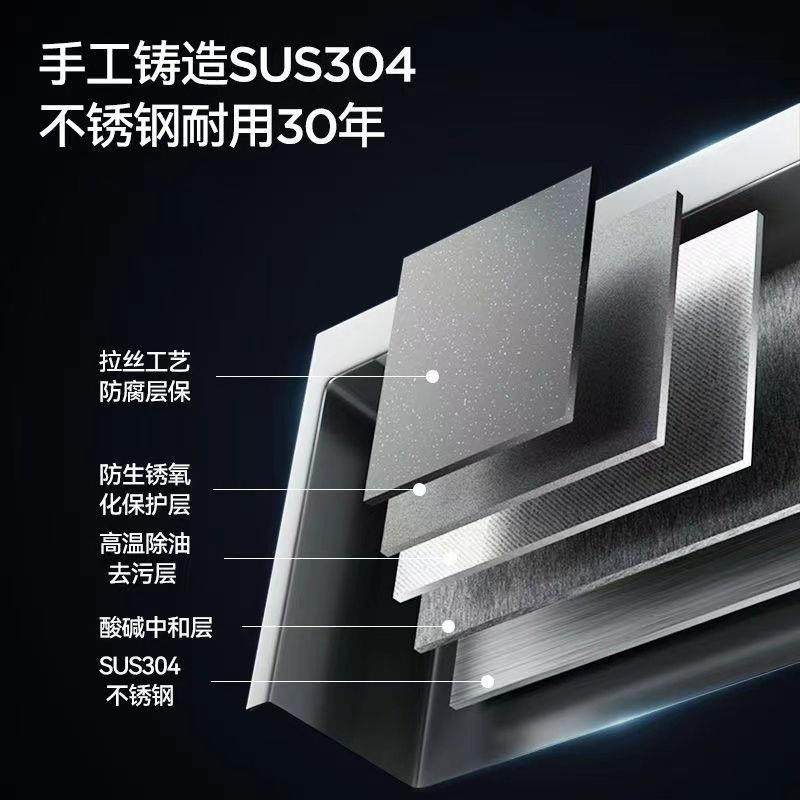 厨房家用厚水槽304不锈钢大单水槽台面手工高级洗菜盆台中盆台下,淘宝优惠券,粉丝福利购,淘宝优惠卷