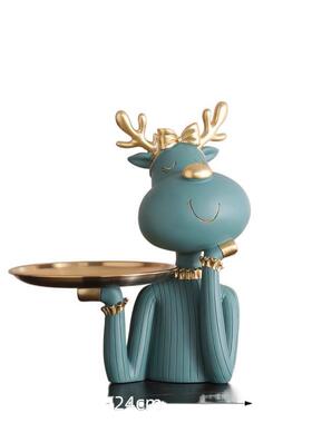 钥匙收纳托盘家居客厅房间摆件创意入户进门口玄关轻奢桌面装饰品