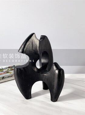 创意抽象几何摆件样板房北欧家居客厅玄关书房桌面软装饰品工艺礼
