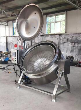 全自动翻盖带压力煮锅商用压力粽子蒸煮锅设备大型不锈钢蒸煮锅