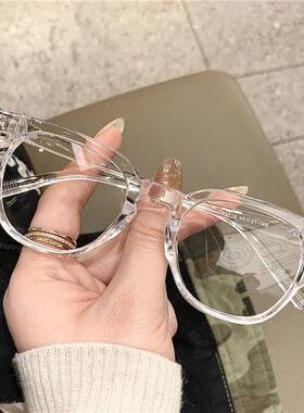 Transparent Optical Glasses for Women Blue Light Blocking Ey