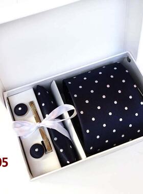 necktie cufflinks Tie clip hanky men suit 4 sets gift 领带