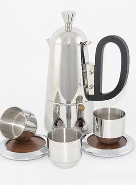 现代DNS轻奢样板间啡器厨房不钢手冲壶约咖简啡茶壶冰咖桶锈装饰