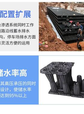 过滤系统雨水综555合用收集器PP利水收集模块蓄水池雨雨水收回装