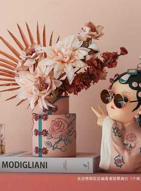 国潮艺术京剧女孩摆件家居装饰品客厅电视柜酒柜玄关乔迁新居礼品