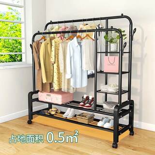 Clothes rack floor-standing vertical bedroom clothes hanger removable wheeled home living room internet celebrity light luxury clothes drying rack clothes drying rack