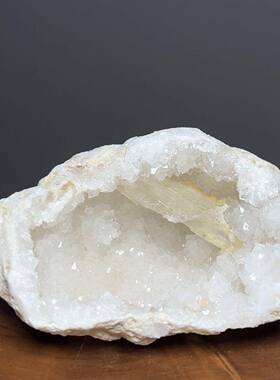 天然磁白晶水晶晶洞石水簇水晶聚宝盆LPG原石原矿消磁消碗水晶摆
