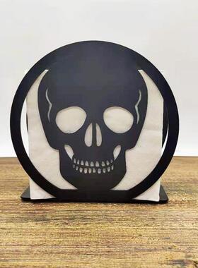 创意现代简约金属纸巾收纳架 家居客厅浴室纸巾收纳盒铁艺工艺品